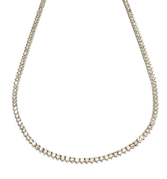 18k white gold Diamond Tennis Necklace