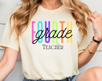 Fourth Grade Teacher PNG, Sublimation Design (Digital Download)