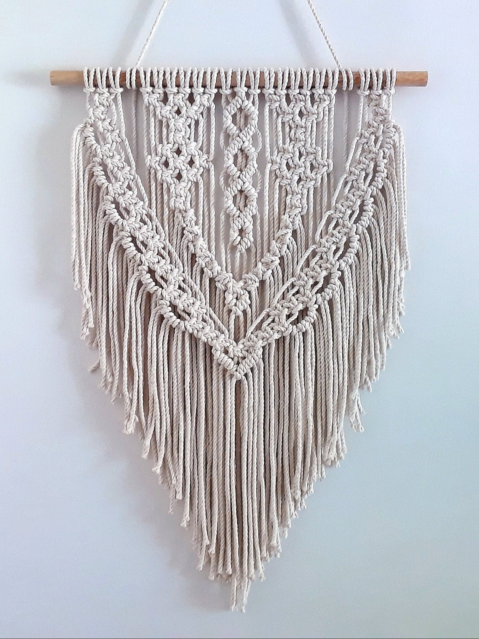 Spazzed Macrame Zig Zag Wall Hanging Etsy