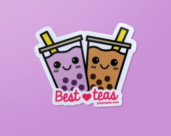 Boba Best Teas - Vinyl Sticker - Cute Sticker - Waterproof Sticker - Food Sticker - Foodie Sticker
