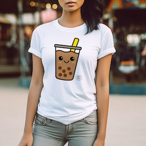 Boba Tshirt, Boba Tea Shirt, Foodie Shirt, Cute Shirt, Unisex Shirt, Novelty Shirt, Mens Shirt, Womens Shirt, Birthday Gift, Foodie Gift