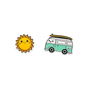 Travel Enamel Pins California San Diego Set of 2 Soft Enamel Pins Lapel Pins Explorer Pins Kawaii Pins image 5