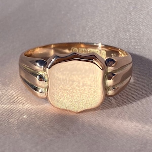 Antique 9k Rose Gold Signet Ring 1876