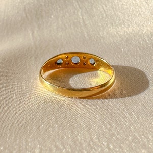 Antique Sapphire Diamond Boat Ring image 7