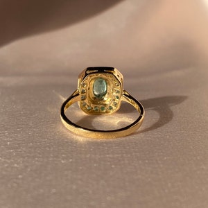 Emerald Diamond Deco Target Ring image 4