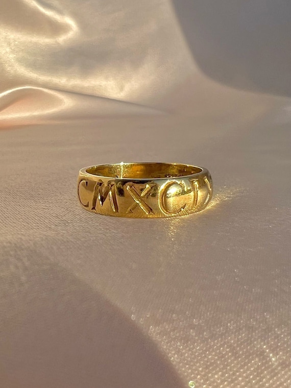 Vintage 9k MCMXCIX Roman Numeral Ring