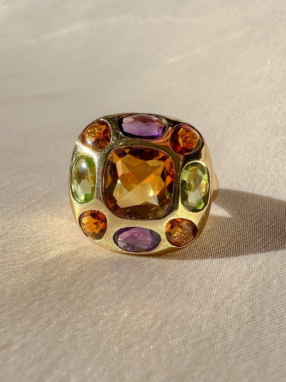 14k amethyst peridot citrine - Gem