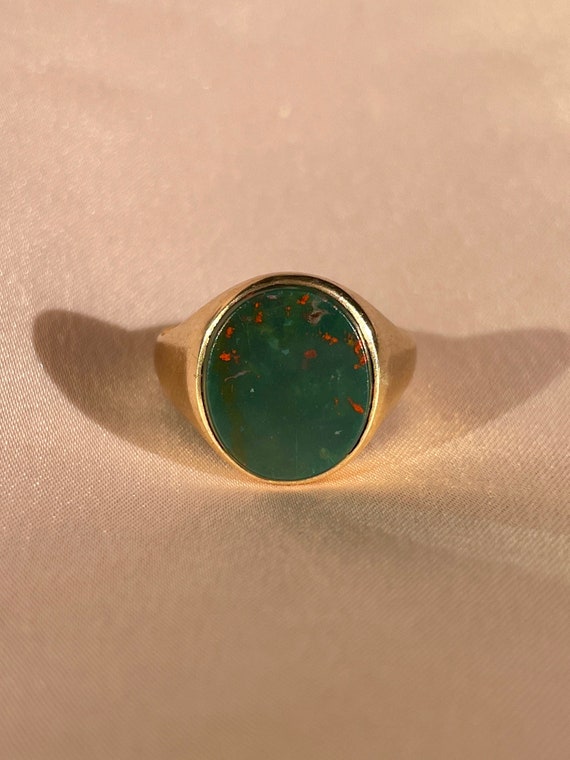 Bloodstone Mens Ring Unique Handmade Sterling Silver Natural Gemstone –  Kara Jewels