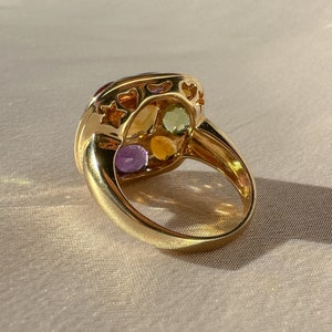 Vintage 14k Citrine Amethyst Peridot Ring 5.00cts image 8