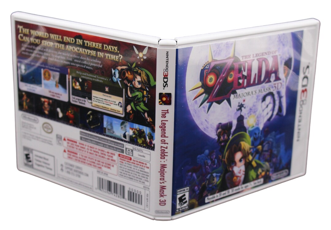 Legend of Zelda Majora's Mask 3D Nintendo 3DS Reproduction Custom Game Case  & Cover Art NO GAME -  Israel