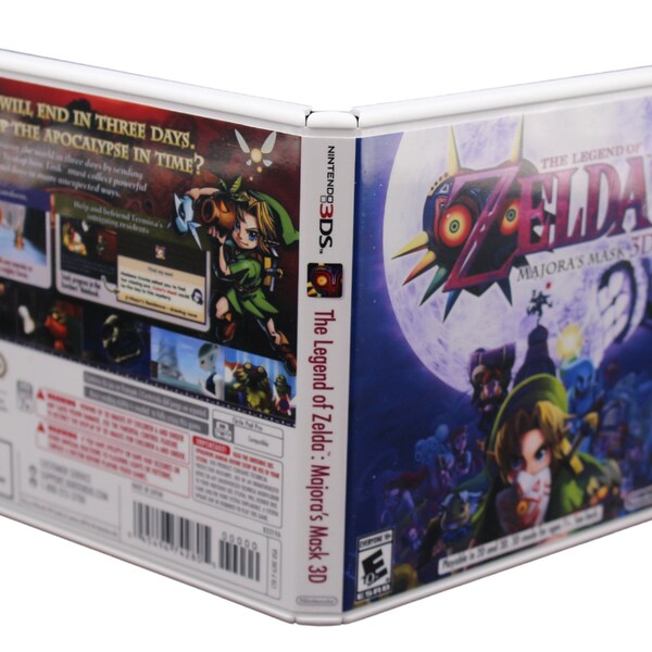 Legend of Zelda Majora's Mask 3D Nintendo 3DS Reproduction Custom Game Case & Cover Art (NO GAME)