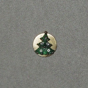 senza spilli® handcrafted magnetic brooch/tie ornament - holiday Christmas Tree w crystals
