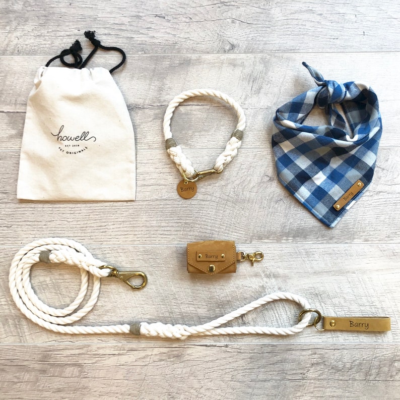 Mariner Series off White Rope Dog Collar Spun Polyester Rope Etsy