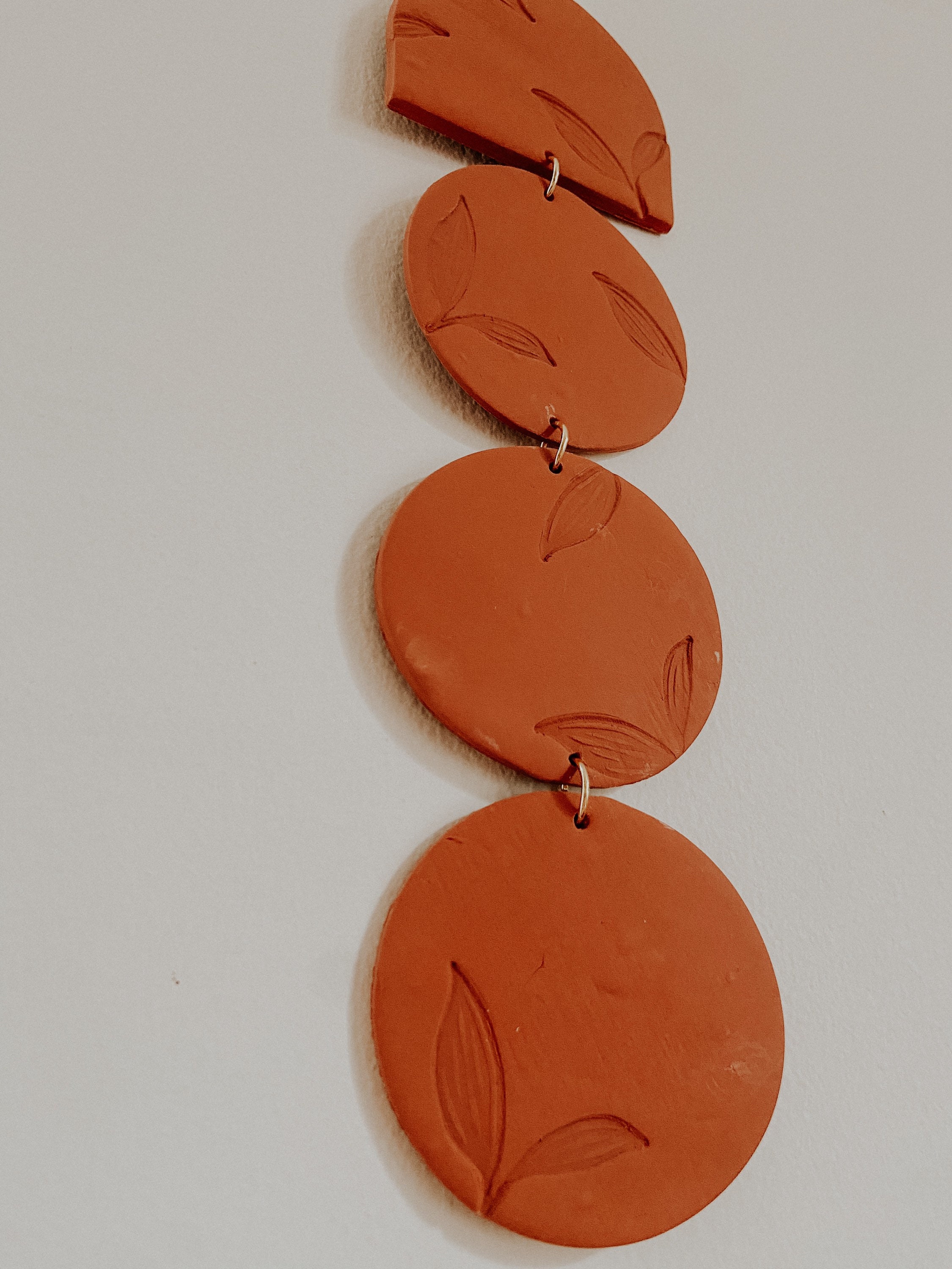 Terracotta Leafy Clay Wall Hanging handmade wall hanging Etsy