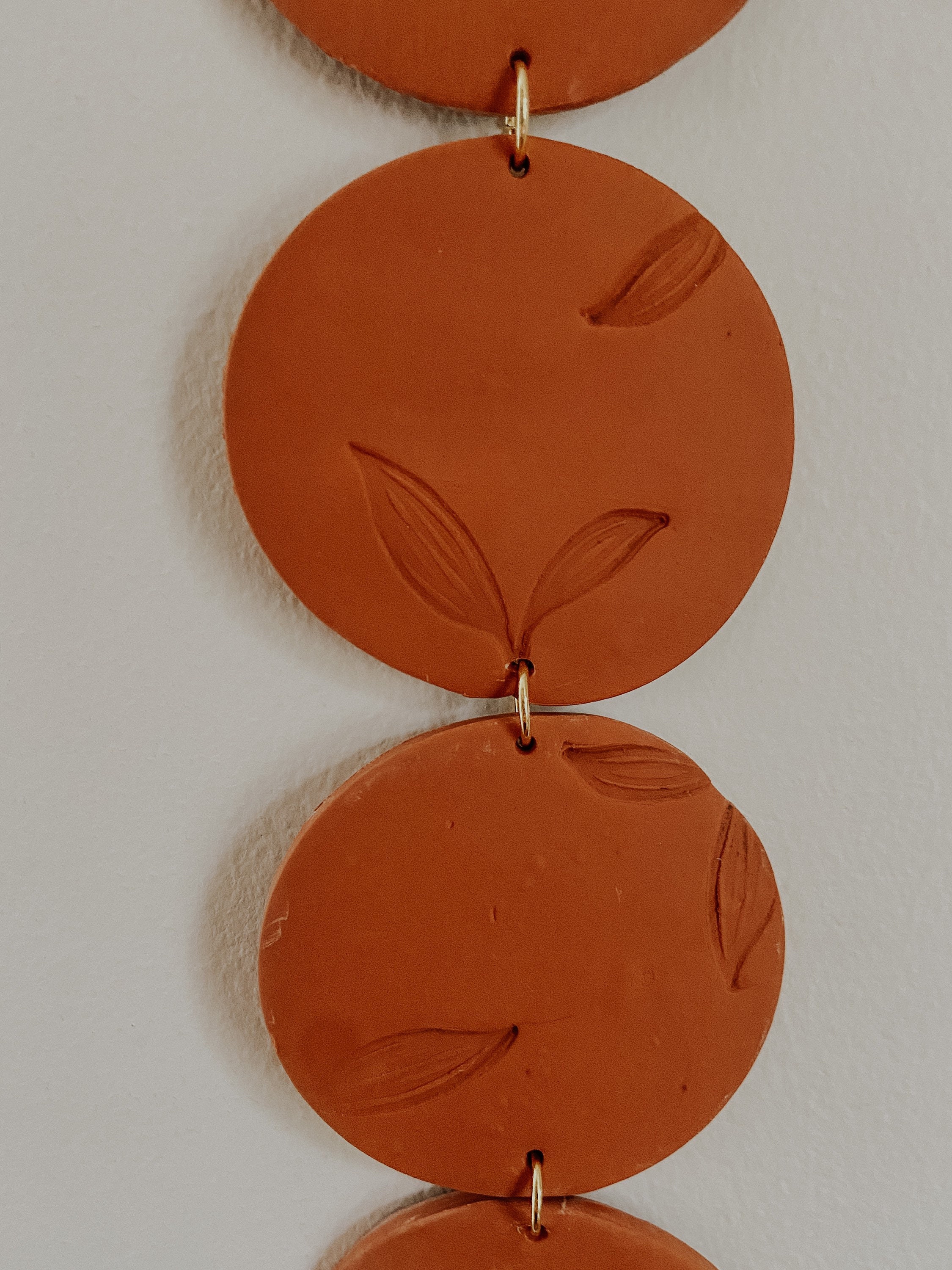 Terracotta Leafy Clay Wall Hanging handmade wall hanging Etsy