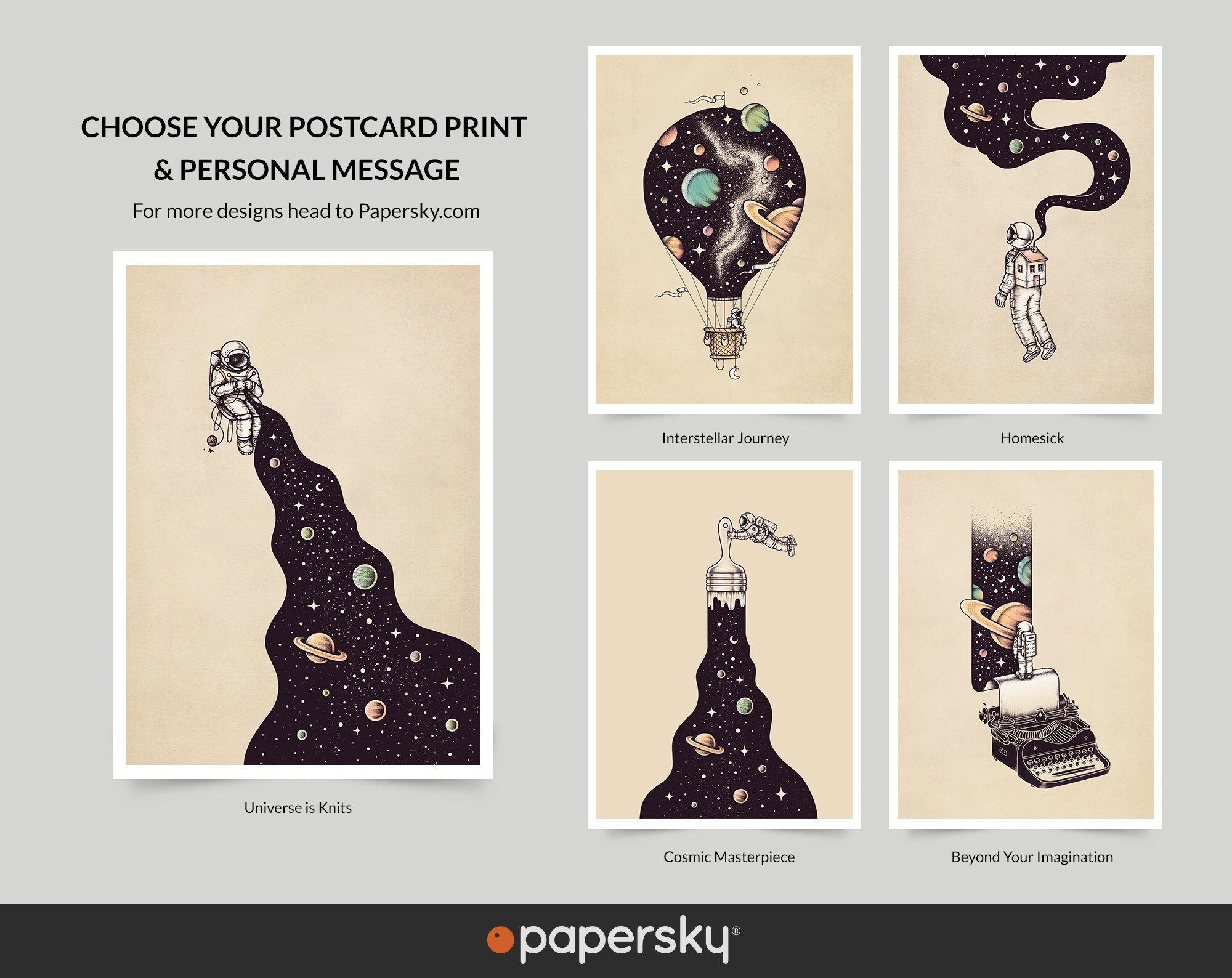 Astronomy and Universe Personalised Postcard Prints Etsy