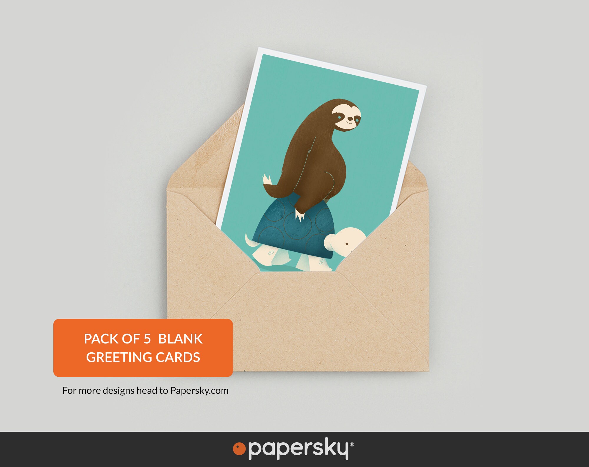 Cute Animals Greeting Cards Pack Etsy