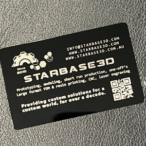 Tarjetas de visita/identificación de metal hechas a medida.