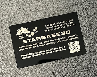 Custom made metal business/ID cards.
