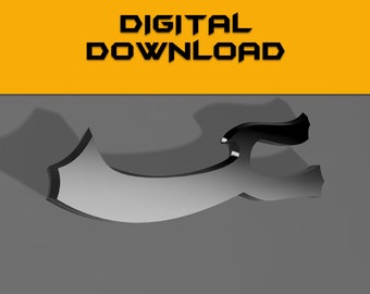Warrior defensive blade - digital download (STL)