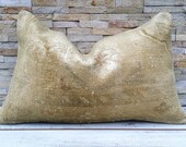 Vintage Carpet Pillow for the Living Room, Boho Throw Pillow and Rustic Boho Chic Cushion Cover 24in 16in