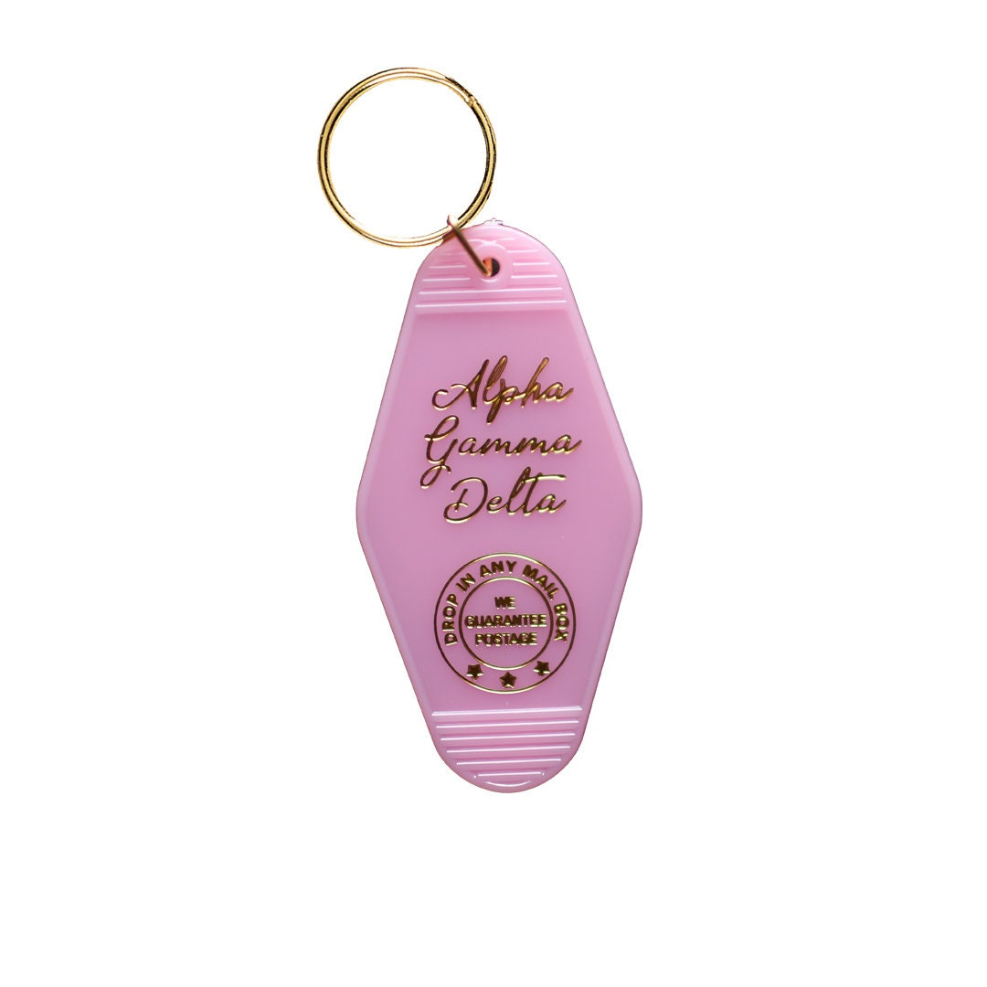 Alpha Gamma Delta Vintage Motel Keychain - Etsy