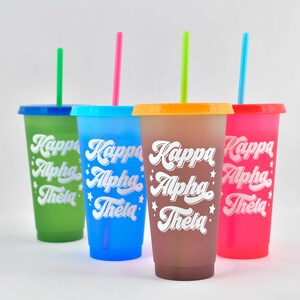 Kappa Alpha Theta Color Changing Cup Set of 4