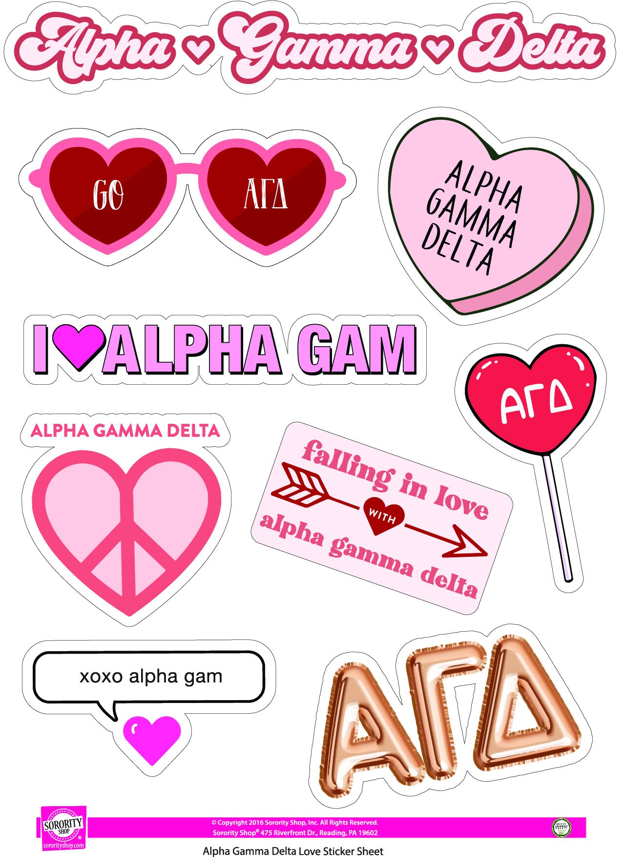 Alpha Xi Delta Bexti Bear Sticker - Alpha Xi Stickers - Sorority