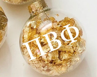 Pi Beta Phi Transparent Goldfolie Ornament