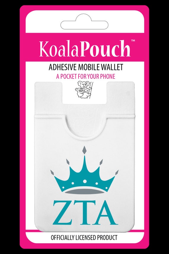 Zeta Tau Alpha Koala Pouch Adhesive Mobile Wallet Logo 