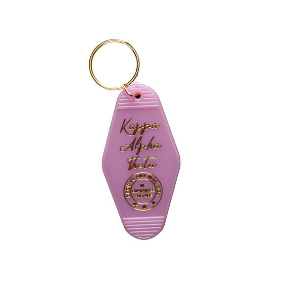 Kappa Alpha Theta Vintage Motel Keychain