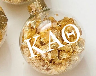 Kappa Alpha Theta Transparent Goldfolie Ornament