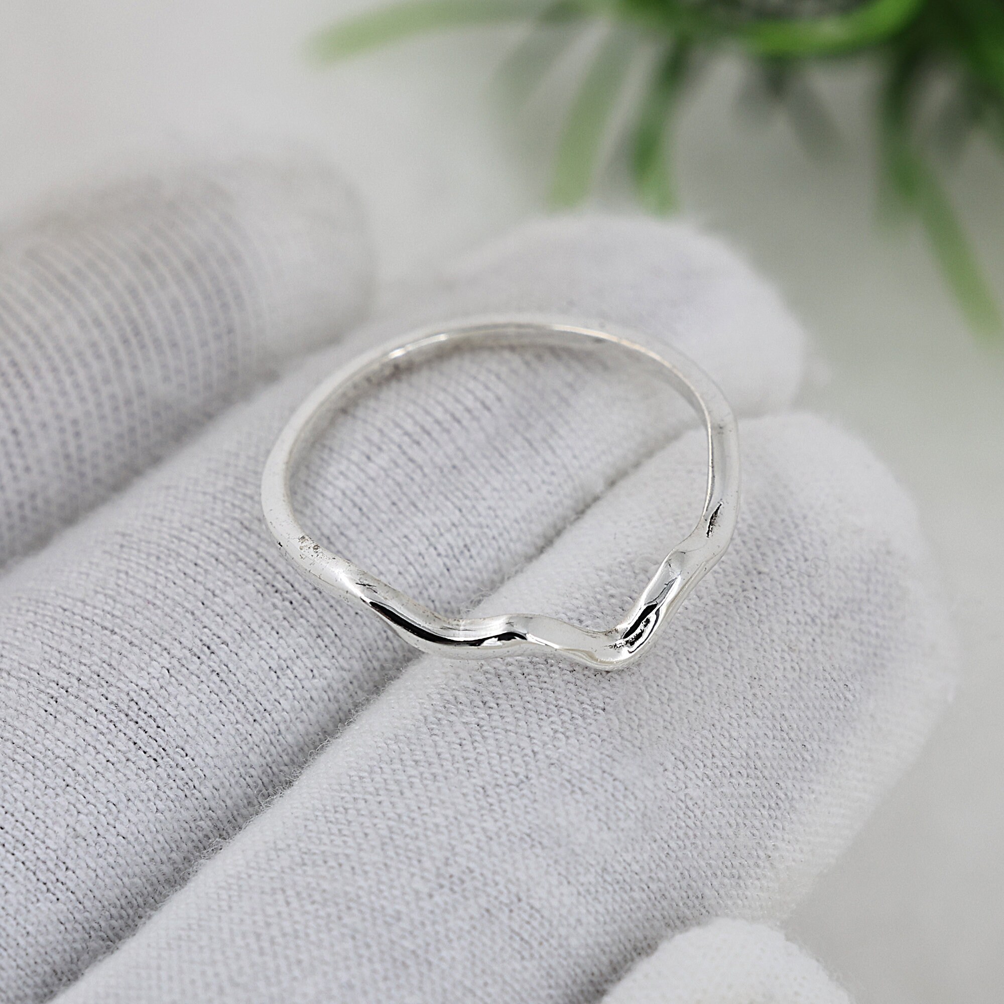 1 pezzo Anello aperto in argento sterling 925 a forma di onda, gioiello 1 pezzo Anello aperto in argento sterling 925 a forma di onda, gioiello
