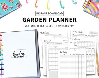 Garden Planner Letter Size Printable, Gardening Log, Garden Journal, Gardening Organizer, Gardening Binder, Planting Journal