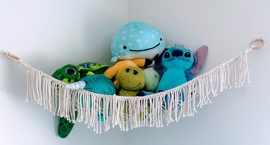 Macramé Hanging Toy Hammock Etsy