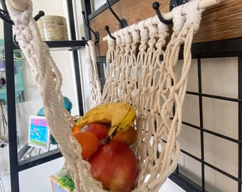 Macramé Hanging Fruit Hammock
