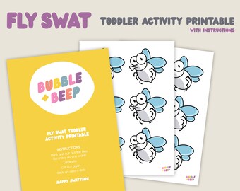 Bubble and Beep Fly Swat Activity Printable for Toddlers