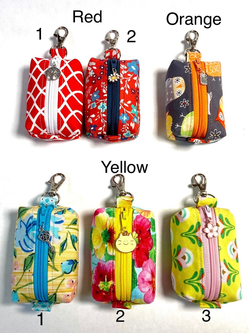 Mini Boxy Zipper Pouch Keychain Pouch Earbuds Pouch Etsy