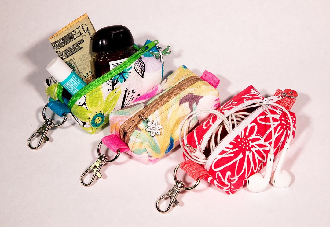 Mini Boxy Zipper Pouch, Keychain Pouch, Earbuds Pouch Etsy