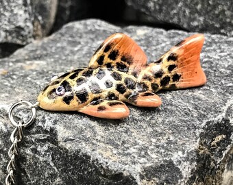 Handmade Pleco Keychain – Aquarium Fish Charm