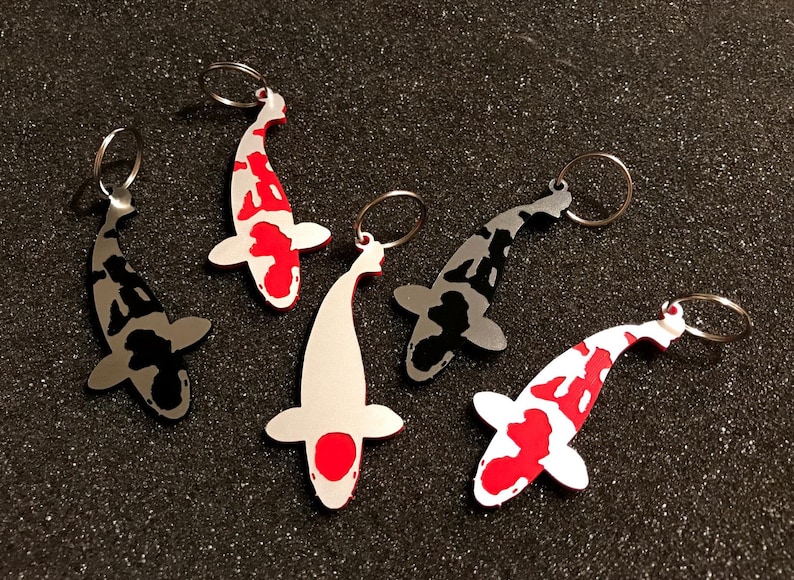 Koi Schlüsselanhänger, Kohako, Tancho, Shiro Utsuri Teich, Fisch