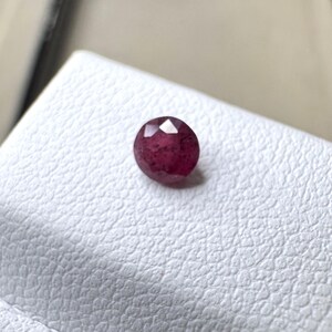 Natural Afghan Ruby Round 0.45 Carats size 4.3mmx4.3mmx2.8mm