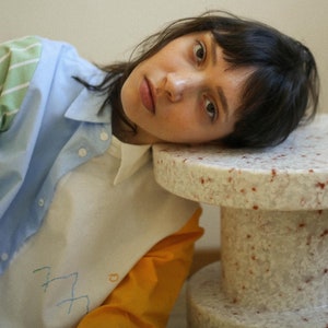 Hand Embroidered 4 fabrics cotton shirt