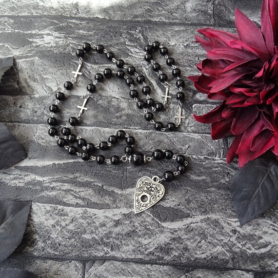 Black stainless cheap steel rosary