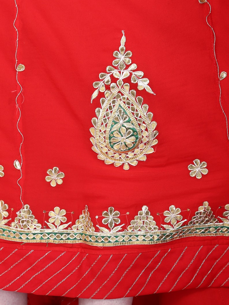 semi georgette rajputi poshak