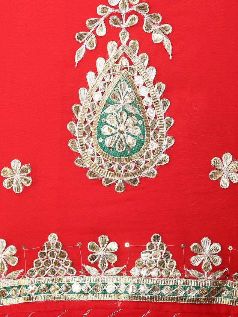 semi georgette rajputi poshak