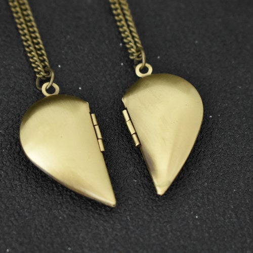 Couple Heart Love Locket Necklace 2 