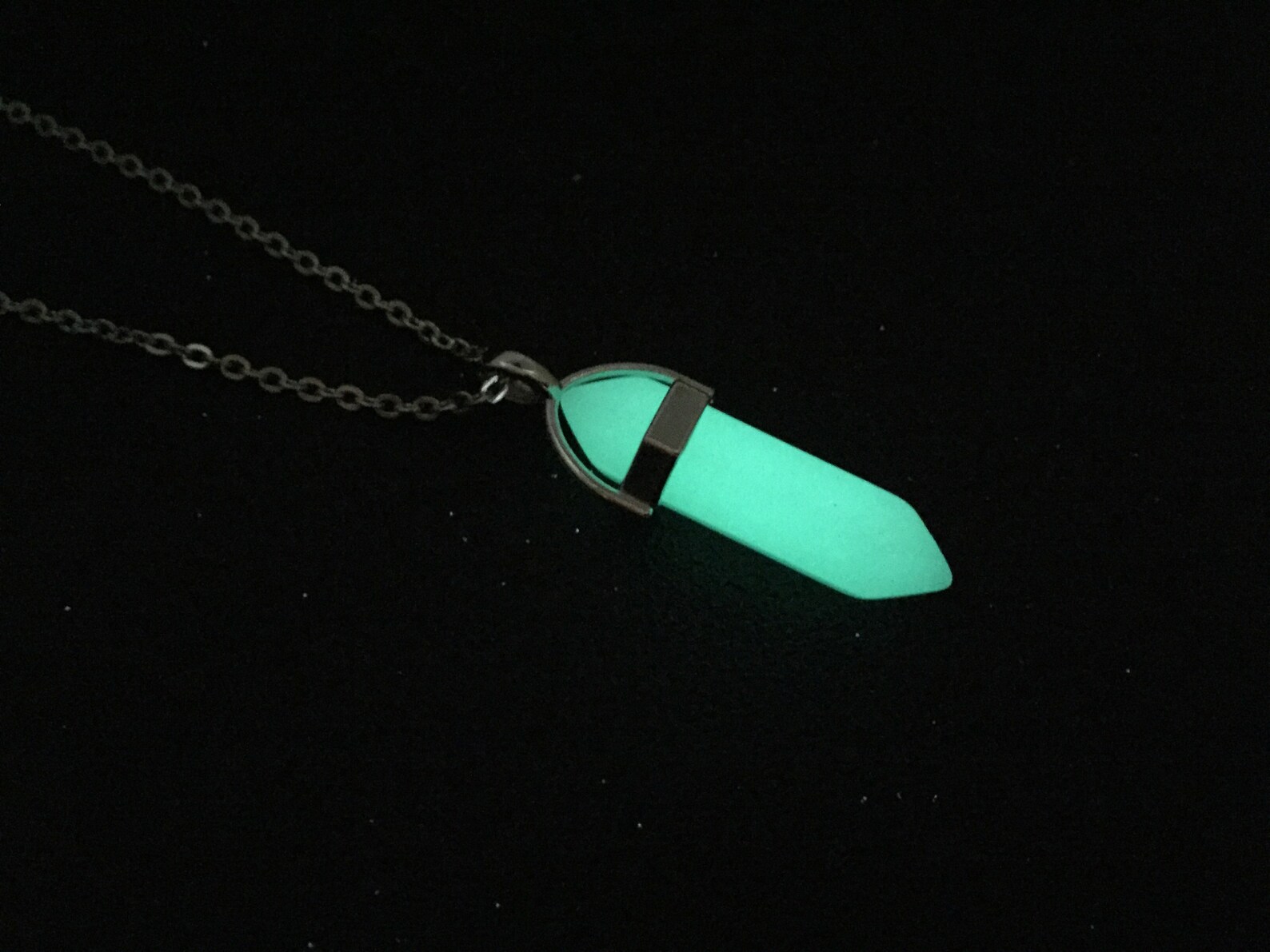 Glow in the Dark Crystal Pointed Necklace Kida Necklace Etsy
