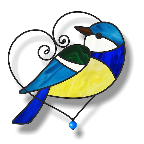 Stained Glass Chickadee - Etsy