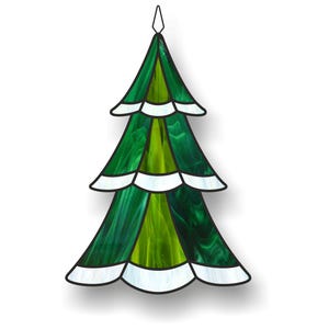 Stained glass Christmas tree ornament digital pattern, PDF download, holiday suncatcher patterns